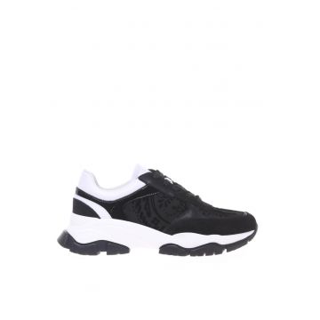 Pantofi sport cu garnituri de piele intoarsa