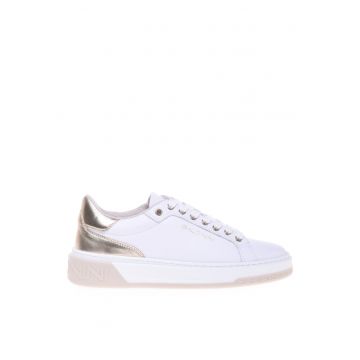 Pantofi sport de piele cu accente metalizate