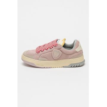 Pantofi sport de piele intoarsa cu sireturi