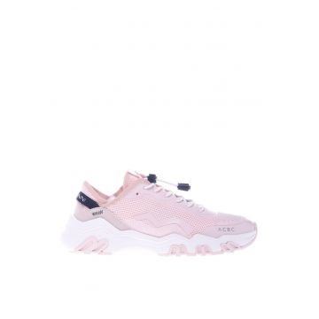 Pantofi sport de plasa cu garnituri de piele intoarsa ecologica