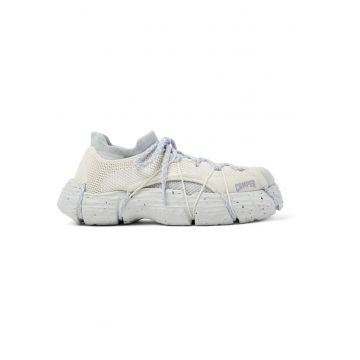 Pantofi sport din material textil cu sireturi Roku - Alb
