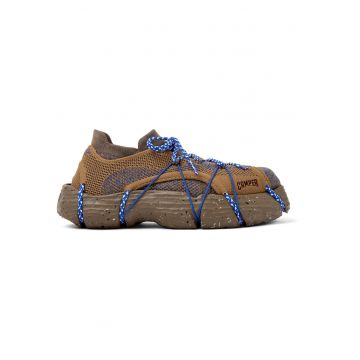 Pantofi sport din material textil cu sireturi Roku - Maro