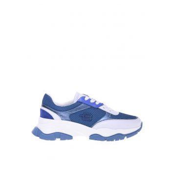 Pantofi sport din piele cu insertii din material textil