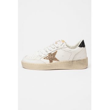 Pantofi sport low-cut cu aspect uzat