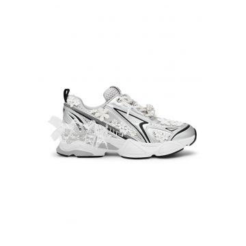 Pantofi sport low cut cu insertii din dantela