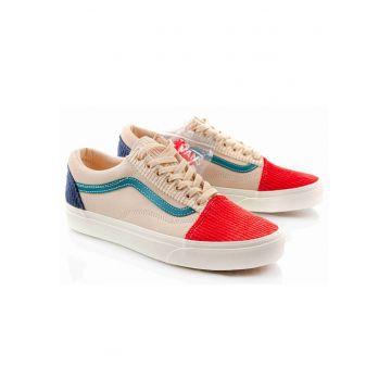 Tenisi colorblock cu garnituri din reiat si piele intoarsa Old Skool -