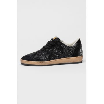 Pantofi sport Ball Star cu aspect stralucitor si deteriorat