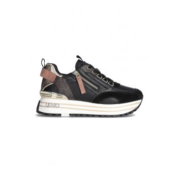 Pantofi sport cu garnitura din piele intoarsa