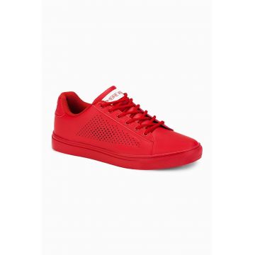Pantofi sport de piele ecologica cu detalii perforate