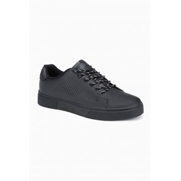 Pantofi sport de piele ecologica si material textil