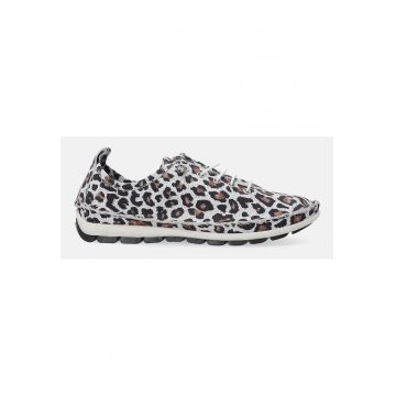 Pantofi sport din piele cu animal print