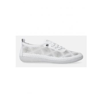 Pantofi sport din piele cu detalii perforate