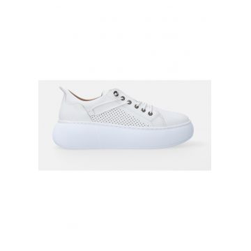 Pantofi sport din piele cu platforma