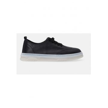 PANTOFI SPORT DIN PIELE UNI CU SIRET