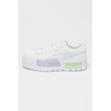 Pantofi sport flatform de piele si material textil Mayze