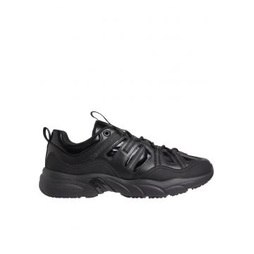 Tenisi casual barbati -  Piele naturala - Negru