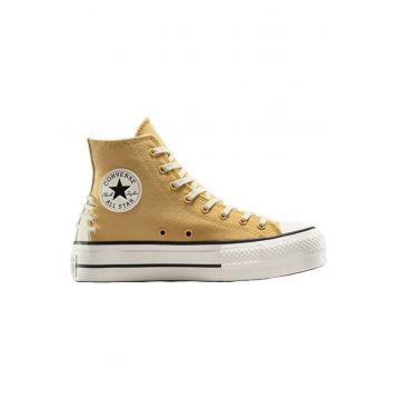 Tenisi unisex  Chuck Taylor All Star Lift Platform Crafted Laces - Bej
