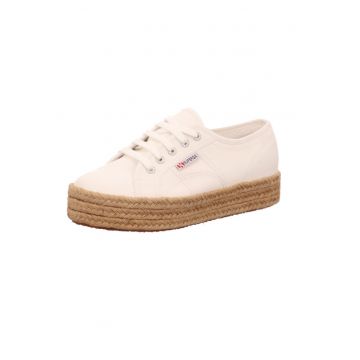 Pantofi sport cu platforma  Textil - Alb