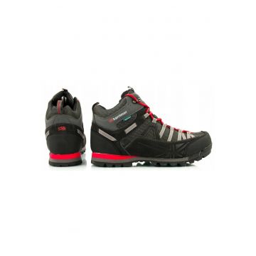 Pantofi trekking barbati -  Piele/plastic - Negru/rosu