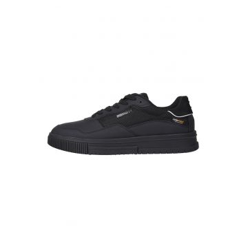 Pantofi sport de piele si piele ecologica cu insertii de plasa