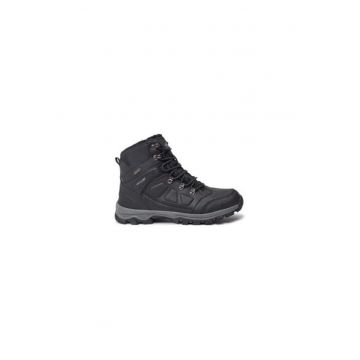 Bocanci trekking barbati  Alpes - 304392160 - Piele ecologica - Negru