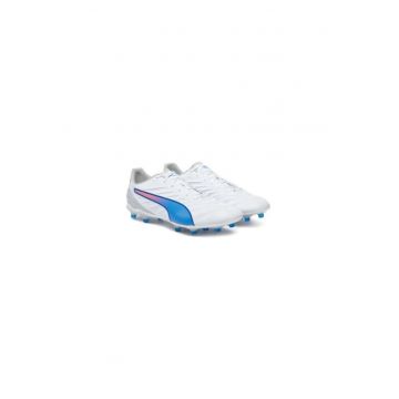 Ghete de fotbal barbati  304532306 - Piele ecologica - Alb