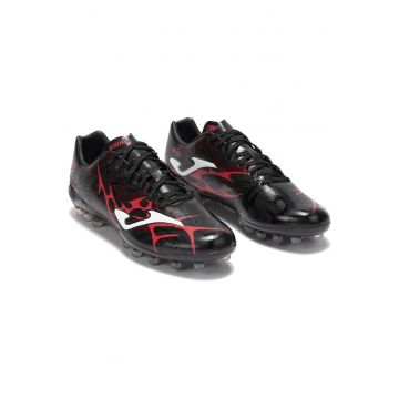 Ghete de fotbal  Supercopa 2531 AG - piele ecologica - pentru gazon artificial - negru/rosu