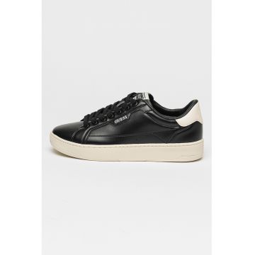 Pantofi sport de piele ecologica cu logo