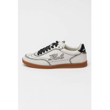 Pantofi sport din piele cu logo brodat Kandidate