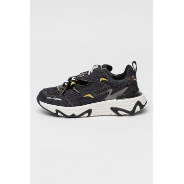 Pantofi sport wedge de denim