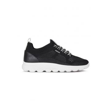 Pantofi sport din plasa tricotata cu detaliu de piele ecologica