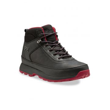 Bocanci trekking barbati  12036 - Piele naturala - 40 EU - Negru