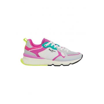 Pantofi sport colorblock cu insertii de plasa