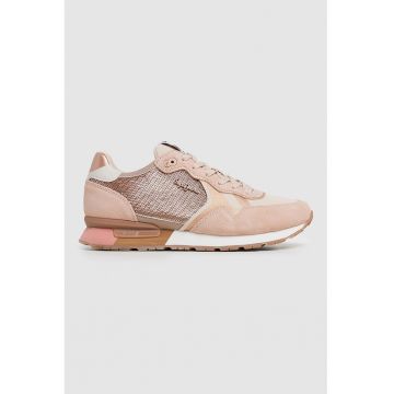 Pantofi sport cu insertii de piele intoarsa