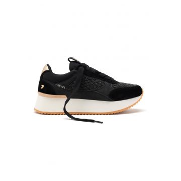 Pantofi sport cu talpa wedge Glover - Negru
