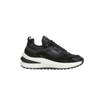 Pantofi sport din piele si piele intoarsa