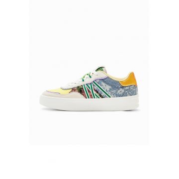 Pantofi sport low-cut cu aspect contrastant
