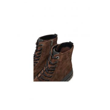 Bocanci de drumetie barbati  PMS50249 - Piele naturala - 41 EU - Maro