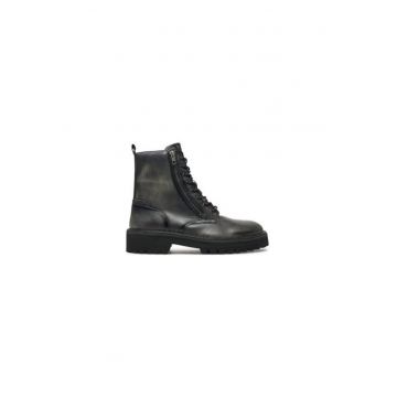 Bocanci de drumetie barbati  PMS50253 - Piele naturala - 46 EU - Negru