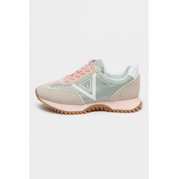 Pantofi sport cu insertii de piele intoarsa