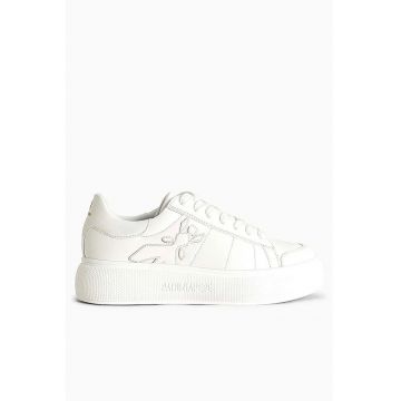 Pantofi sport cu talpa inalta si logo FLY