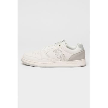 Pantofi sport de piele ecologica cu insertii de piele intoarsa Pisa