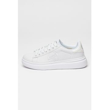 Pantofi sport de piele ecologica cu logo