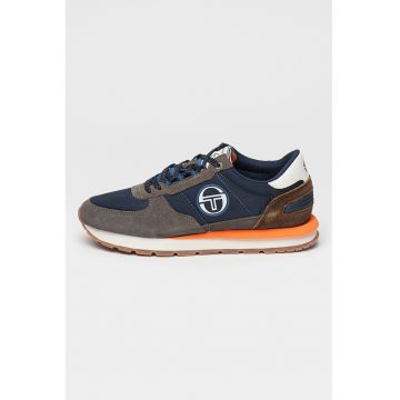 Pantofi sport de piele intoarsa cu logo Venezia