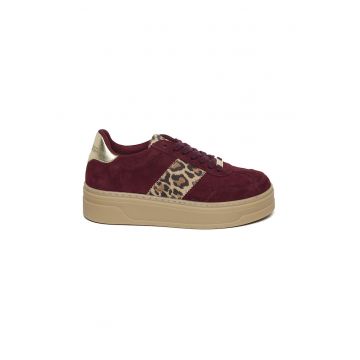 Pantofi sport de piele intoarsa cu platforma