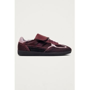 Pantofi sport flatform din piele cu par scurt