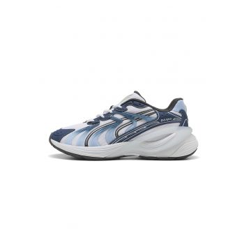 Pantofi sport Inverse wedge cu garnituri de piele