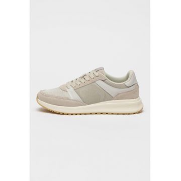 Pantofi sport cu garnituri din piele intoarsa