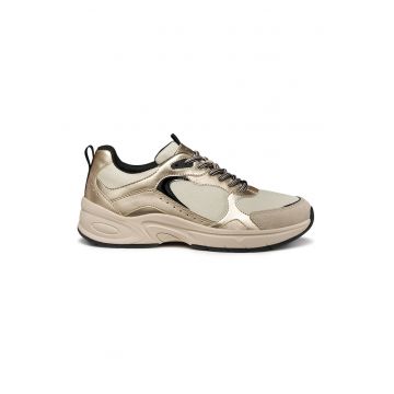 Pantofi sport cu insertii de piele intoarsa