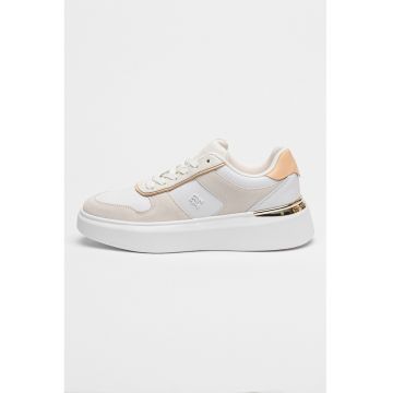 Pantofi sport de piele cu varf rotund